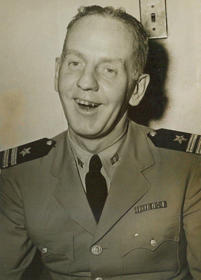 D-Day Eyewitness in New York, 6/17/1944. New York—Lt. John Mason Brown, USNR, who left the beachhead at Normandy last Tuesday and returned to the U.S. by plane, is shown holding a press interview here. Lt. Brown was aboard the USS Augusta, flagship of R/Adm. Alan G. Kirk, USN, on D-Day. R/Adm. Kirk is the commander of the American Task Force Units participating in the invasions.  Credit: ACME.;