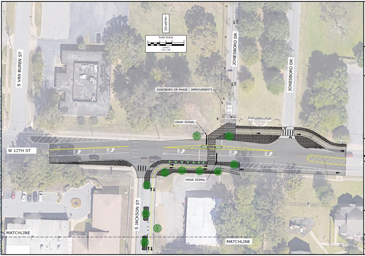 McClelland Engineering created this concept map for the Jonesboro Children's Trail 12th Street Crossing