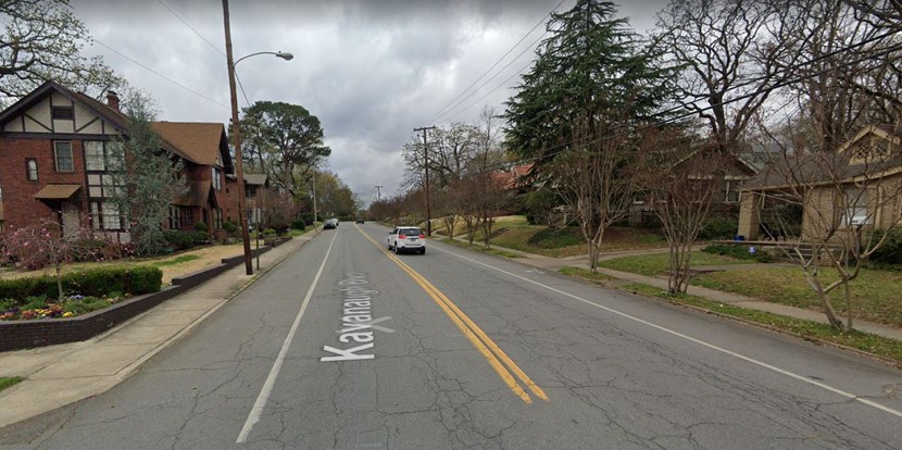 Streetview of Kavanaugh, looking west, from Louise.