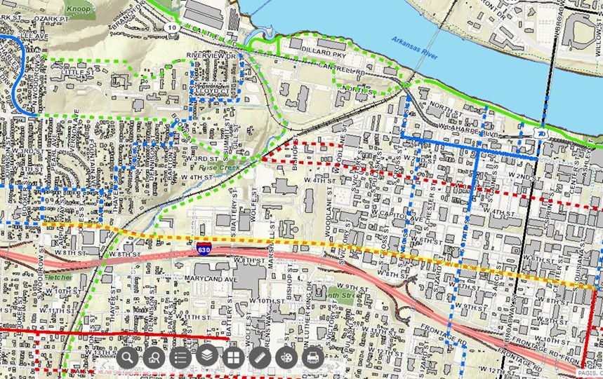 7th Street bike lane on the Master Bike Plan.