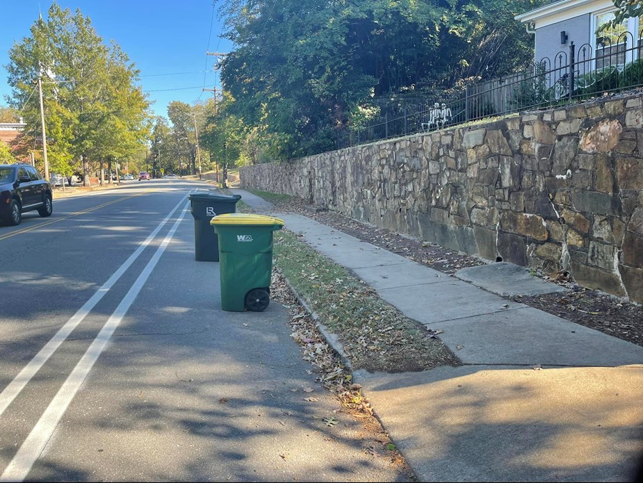 We would have to work with residents to better understand how to place their trash carts.