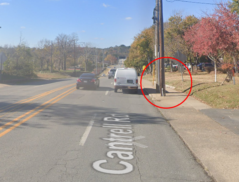 Telephone poles in the current ART alignment make navigation challenging.